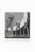 Set de tres pinzas (sacabocado, scovil,ojalete)