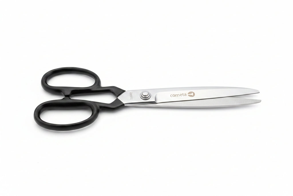 Tijera Corneta Forjada Mango Negro 8 pulgadas
